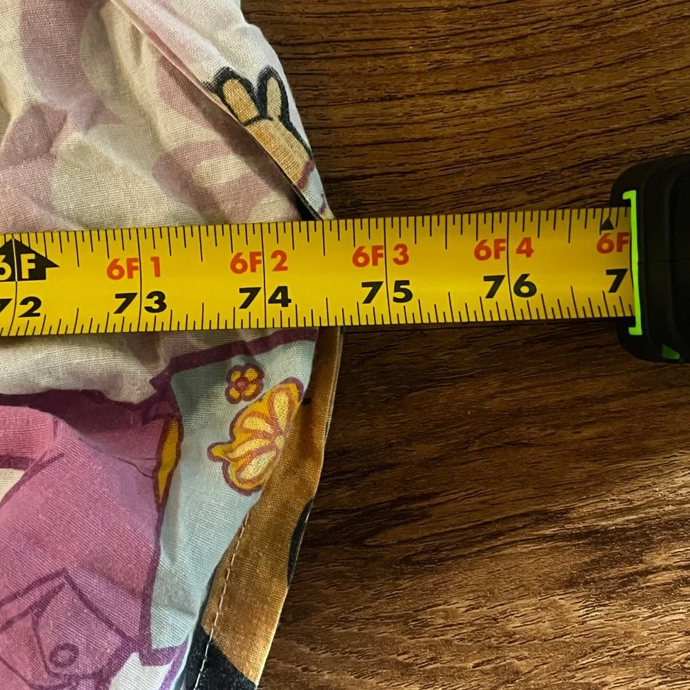 Vintage 2006‎ Dora the Explorer Twin Fitted Sheet Nick Jr Purple Pink Floral